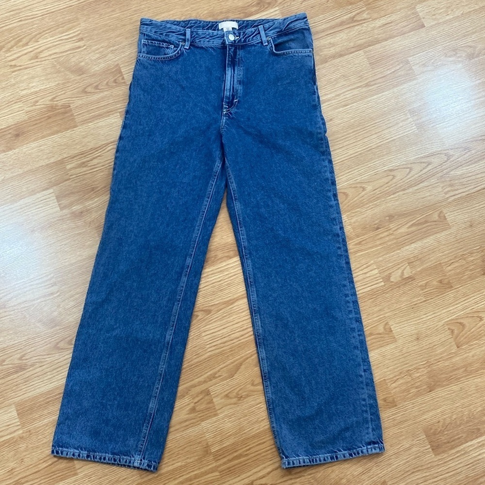 H&M Dark Blue Wide Leg Jeans